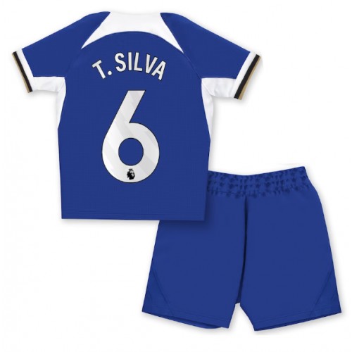 Dětský Fotbalový dres Chelsea Thiago Silva #6 2023-24 Domácí Krátký Rukáv (+ trenýrky)